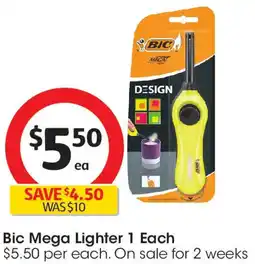Coles Bic mega lighter 1 each offer