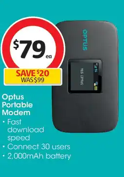 Coles Optus portable modem offer