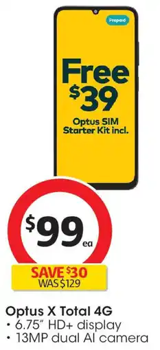 Coles Optus x total 4g offer