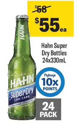 Coles Hahn super dry bottles offer
