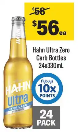 Coles Hahn ultra zero carb bottles offer