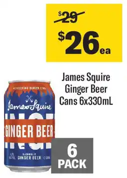 Coles James squire ginger beer cans offer
