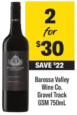 Coles Barossa valley wine co. gravel track gsm offer