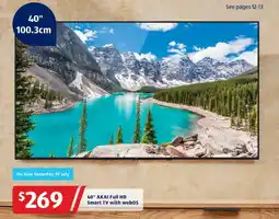 ALDI 40" akai full hd smart tv with webos offer