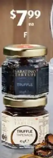 ALDI Sabatino tartufi sliced truffle carpaccio or truffle tapenade offer