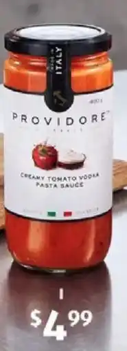 ALDI Providore creamy tomato vodka pasta sauce offer
