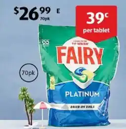 ALDI Fairy all in one dishwashing tablets 70pk offer
