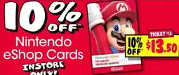 JB Hi-Fi Nintendo eshop cards offer
