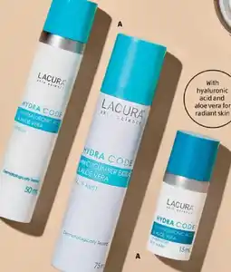 ALDI lacura skin science hydra code face care offer