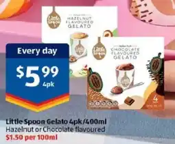 ALDI Little spoon gelato 4pk offer