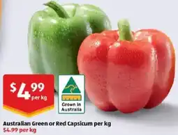 ALDI Australian green or red capsicum offer