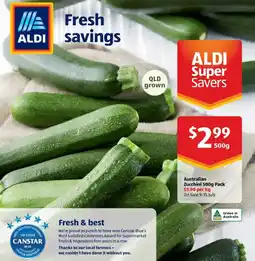 ALDI Australian zucchini offer