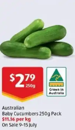 ALDI Australian baby cucumbers offer