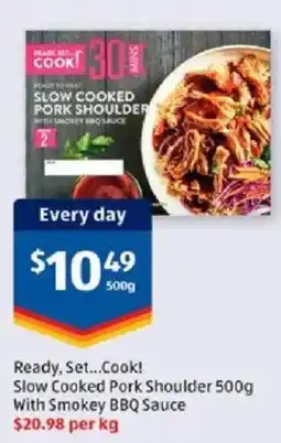 ALDI Slow cooked pork shoulder with smokey bbq sauce offer