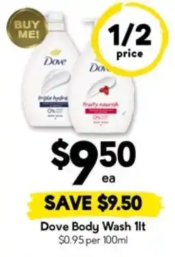 Drakes Dove Body Wash 1lt offer