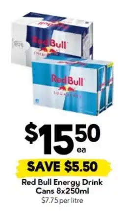 Drakes Red Bull Energy Drink Cans 8x250ml offer