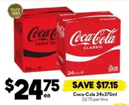 Drakes Coca-Cola 24x375mL offer