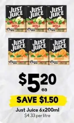Drakes Just Juice 6x200ml offer