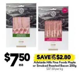 Drakes Adelaide Hills Fine Foods Maple or Smoked Roasted Bacon 200g offer