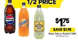 Drakes Pepsi, Solo or Sunkist 1.25lt offer