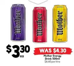 Drakes Mother Energy Drink 500ml offer
