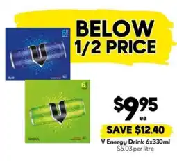 Drakes V Energy Drink 6x330ml offer