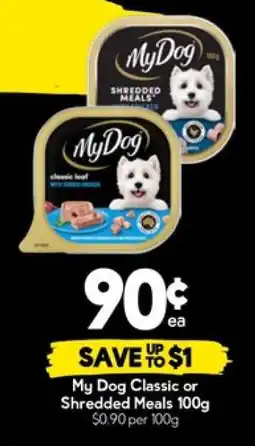 Drakes My Dog Classic or Shredded Meals 100g offer