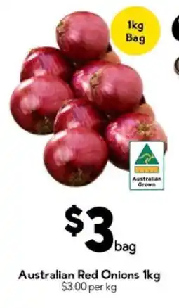 Drakes Australian Red Onions 1kg offer