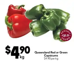 Drakes Queensland Red or Green Capsicums offer