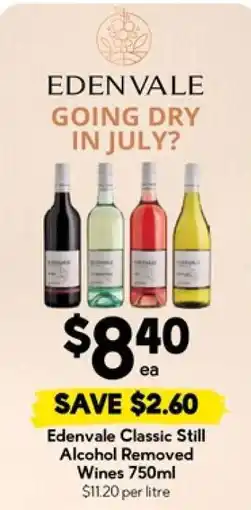 Drakes Edenvale Classic Still Alcohol Removed Wines 750ml offer