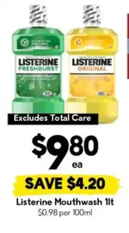 Drakes Listerine Mouthwash 1lt offer