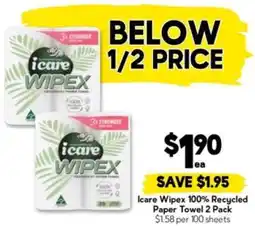 Drakes Icare Wipex 100% Recycled Paper Towel 2 Pack offer
