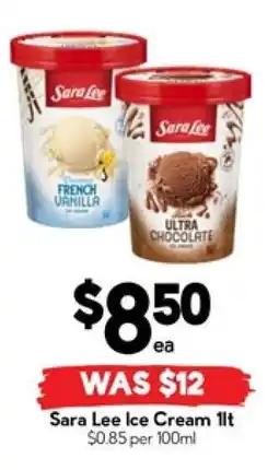 Drakes Sara Lee Ice Cream 1lt offer