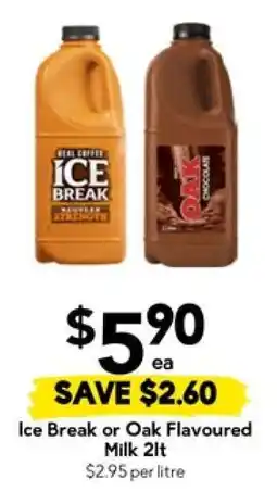 Drakes Ice Break or Oak Flavoured Milk 2lt offer