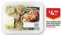 ALDI Home Style Chicken Rissoles offer