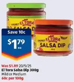 ALDI El Tora Salsa Dip offer