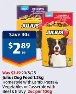 ALDI Julius Dog food offer