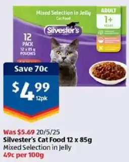 ALDI Silvester's Cat Food offer