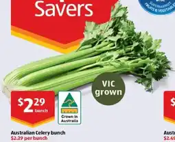ALDI Australian Celery bunch offer