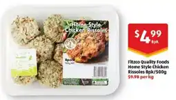 ALDI Fitzco Quality Foods Home Style Chicken Rissoles offer