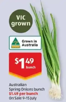 ALDI Spring Onions bunch offer