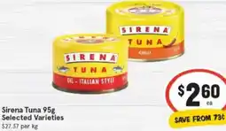 IGA Sirena Tuna offer