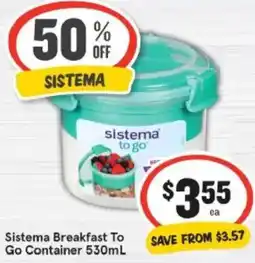 IGA Sistema Breakfast To Go Container offer