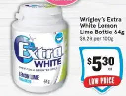 IGA Wrigley's Extra White Lemon Lime Bottle offer
