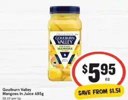 IGA Goulburn Valley Mangoes in Juice offer