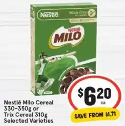 IGA Nestlé Milo Cereal Trix Cereal offer