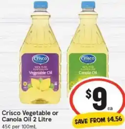 IGA Crisco Vegetable or Canola Oil offer
