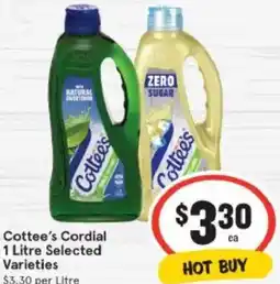 IGA Cottee's Cordial offer