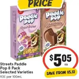 IGA Streets Paddle Pop offer