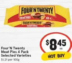 IGA Four'N Twenty Meat Pies offer